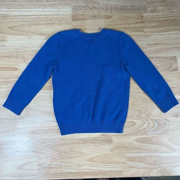 United Colors of Benetton, Blue Knit Crewneck Pullover Sweater, 12M Baby Toddler - Picture 4 of 11